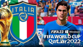 FIFA 23 Italy Career Mode | World Cup 2022 | Laga Pembuka Italia Di Fase Grup Piala Dunia #1