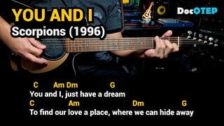 You and I - Scorpions (1996) - Easy Guitar Chords Tutorial with Lyrics Part 1 SHORTS REELS