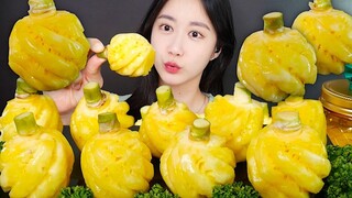 [ONHWA] 世界上最小的菠萝 咀嚼音!💛*迷你菠萝