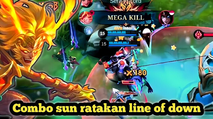 Combo sun, ratakan line of down