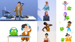 Duolingo Characters Inspired (NO CC) - TS4 [SPEED SIMS]