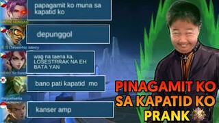 Pinagamit Sa Kapatid Prank! / Gusion Gameplay / MLBB - 😂