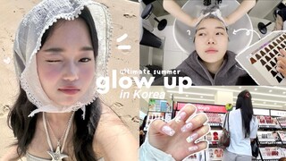 EXTREME glow up in KOREA for SUMMER 2024🍒: $1000 skin treatments, kpop nail artist, haul etc