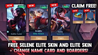 FREE SELENA ELITE SKIN AND ELITE SKIN + CHANGE NAME CARD! NEW EVENT (CLAIM FREE!) | MOBILE LEGENDS