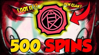 [250 SPIN CODE!] TRYING TO GET AKIMICHI CLAN WITH 500 MAX SPINS IN SHINOBI LIFE 2 (I GOT IT!?)