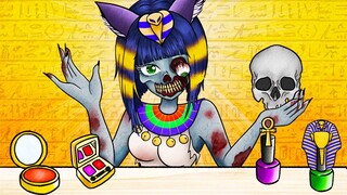 Let's Makeover For Ankha Zombie | Anime Makeup Challenge | Annie Storytime