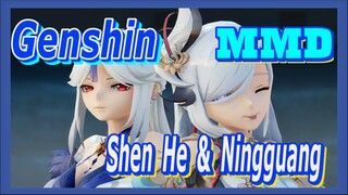 [Genshin  MMD]INFERNO  Shen He & Ningguang