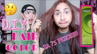 DIY HAIR COLOR BREMOD SA HALAGANG 75 PESOS !!! REVIEW (Ok ba O hindi) | beki lovers | gay couple