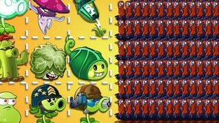 PvZ 2 Challenge - Which level 1 plants can defeat 300 turkey zombies?