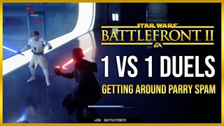 Battlefront 2 Lightsaber Duels | How To Beat PARRY Spammers | Battlefront 2 Gameplay