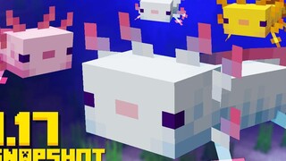 AXOLOTL MOBS มาแล้ว!! Minecraft 117 Snapshot 20w51a