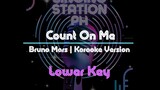 Count On Me by Bruno Mars | Karaoke Version (Male Lower Key)