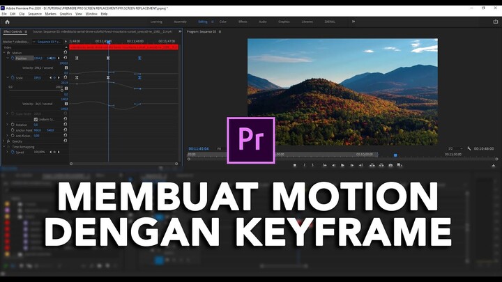 Tutorial Basic Premiere Pro -  Cara Membuat Motion Dengan Keyframe Di Adobe Premiere Pro