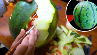 [Life] Carving Jackson Yee with a Watermelon!