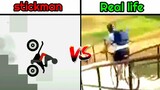 Stickman Dismounting vs Real life