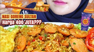 ASMR NASI GORENG SULTAN SOSIS KEJU VIRAL | MINUMNYA FRUIT TEA BLACKCURRANT