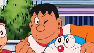 Nobita enters the Gate of Glory for a hellish training and is nearly eaten by a great white shark