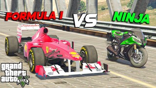 Fastest FERRARI F1 Vs. NINJA Superbike!! (SPEED RACE)