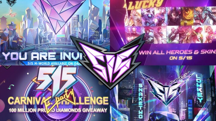 NEW 515 EVENT UPCOMING! PROMO DIAMOND MLBB | FREE SKIN MLBB - NEW EVENT MOBILE LEGENDS