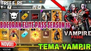 BOCORAN ELITE PASS SEASON 16 TEMA VAMPIR FREE FIRE INDONESIA | FREE FIRE BARABAI FF NEWS