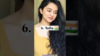 OMG!! 😱Top 10 countries most beautiful girl ☺in the world🌏. #shorts #youtubeshorts