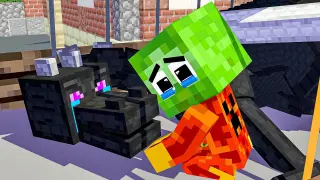 Monster School : DRAGON QUEEN and Fire Baby Zombie Abandoned - Sad Story - Minecraft Animation