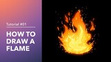 How to Draw a Flame - Digital Painting Tutorial | JujuArts