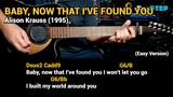Baby Now That I've Found You - Alison Krauss (1995) Easy Guitar Chords Tutorial with Lyrics