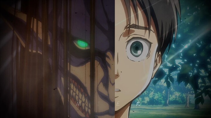 1 phút thẻ khổng lồ điểm hỗn hợp. Eren bắt đầu và kết thúc với Mikasa.