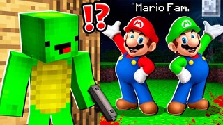 How JJ and Mikey BECAME MARIO Family CHALLENGE at 3:00am ? - in Minecraft Maizen