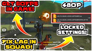 Free Fire Lag Fix Squad Locked 60FPS In-Game (1GB) (2GB) (3GB) (4GB) Ram/Free Fire Fix Lag Config