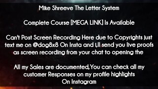 Mike Shreeve The Letter System course download