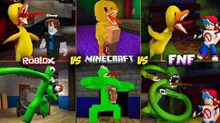 ROBLOX Rainbow Friends ALL JUMPSCARES In Third Person VS Minecraft VS FNF (Chapter 2) #2
