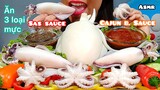 EATING GIANT CUTTLEFISH, SQUID & BABY OCTOPUS ASMR 먹방 Real Sounds