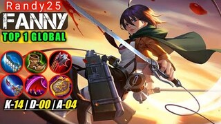 Fanny Best Build 2020 | Top 1 Global full Gameplay by Randy25 | Mobile legends Bang Bang
