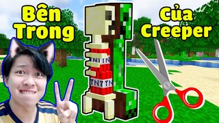 Vinh Lấy Kéo Cắt Creeper Xem Thử Bên Trong ?? CÂY KÉO KÌ LẠ TRONG MINECRAFT* THỬ THÁCH HÀI HƯỚC