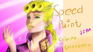 Giorono Giovanna SpeedPaint (Vento de Aureo) MediBang Bang Paint. #jjba #giorno #anime