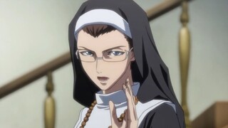 The woman tore off her battle robe and got ready. This is the real battle nun.