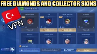 Vpn Trick Free diamonds and Collector skin in MLBB