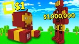 ถ้าเกิด!! บ้านไอรอนแมน คนรวย $1,000,000 เหรียญ VS บ้านไอรอนแมน คนจน $1 เหรียญ - (Minecraft)