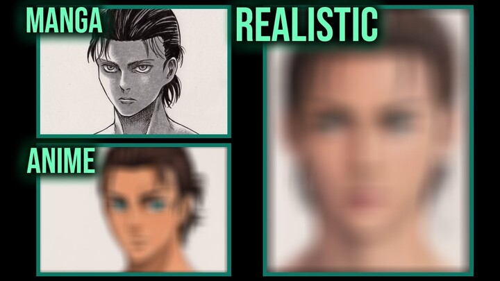 Drawing EREN JAEGER in 3 Styles [Manga, Anime and Realistic]