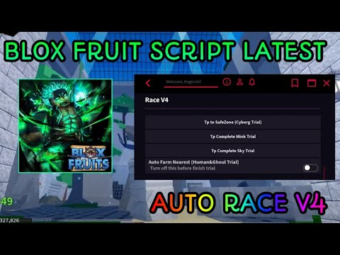 Blox Fruit Script Auto Race V4!!! Latest Version No Banned (Mobile