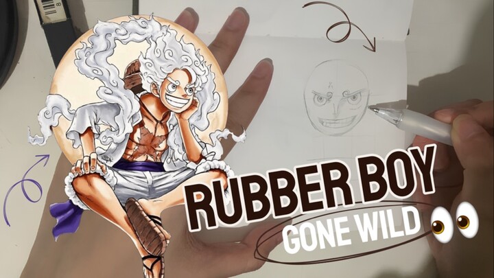 Sketch Luffy gear 5 ini terlalu liar buat dunia nyata