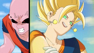 Female version of Vegito vs. Majin Buu