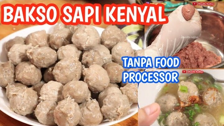 BAKSO DAGING SAPI KENYAL TANPA PENGENYAL TANPA FOOD PROCESSOR UNTUK STOK RAMADHAN