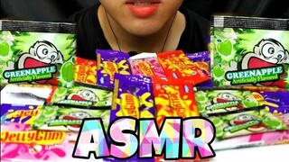 เยลลี่วุ้นรสผลไม้หลากสีและลูกอมเป๊าะแปะ แตกกระเด็นเสียงละมุน!!! ASMR MukBang Eating Fruit jelly