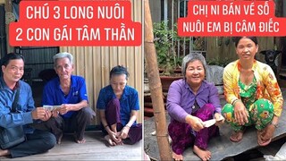 Trao tiền Khương Dừa hỗ trợ cho chú Ba Long hàng tháng và chị Ni bán vé số nuôi em cầm điếc...!