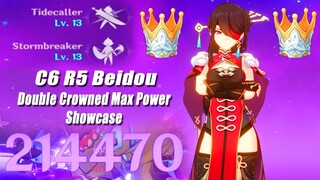 Beidou C6 R5 Double Crowned Max Power Showcase - 2.2 Floor 12 Perfect Counter Gameplay