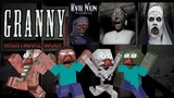 Monster School : THE NUN & GRANNY HORROR CHALLENGE - Minecraft Animation