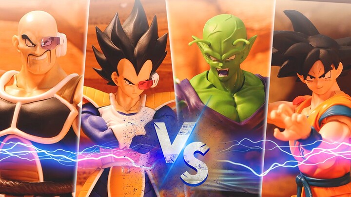 "656 Stop Motion Animation" Vegeta & Nappa VS Goku & Piccolo | 七Bảy Viên Ngọc Rồng |